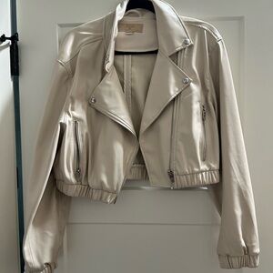 Blanc NYC leather jacket cropped
